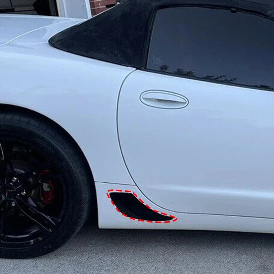 HECASA For 97-04 C5 Corvette Z06 LH & RH Rear Lower Brake Duct Scoop Vent Kit