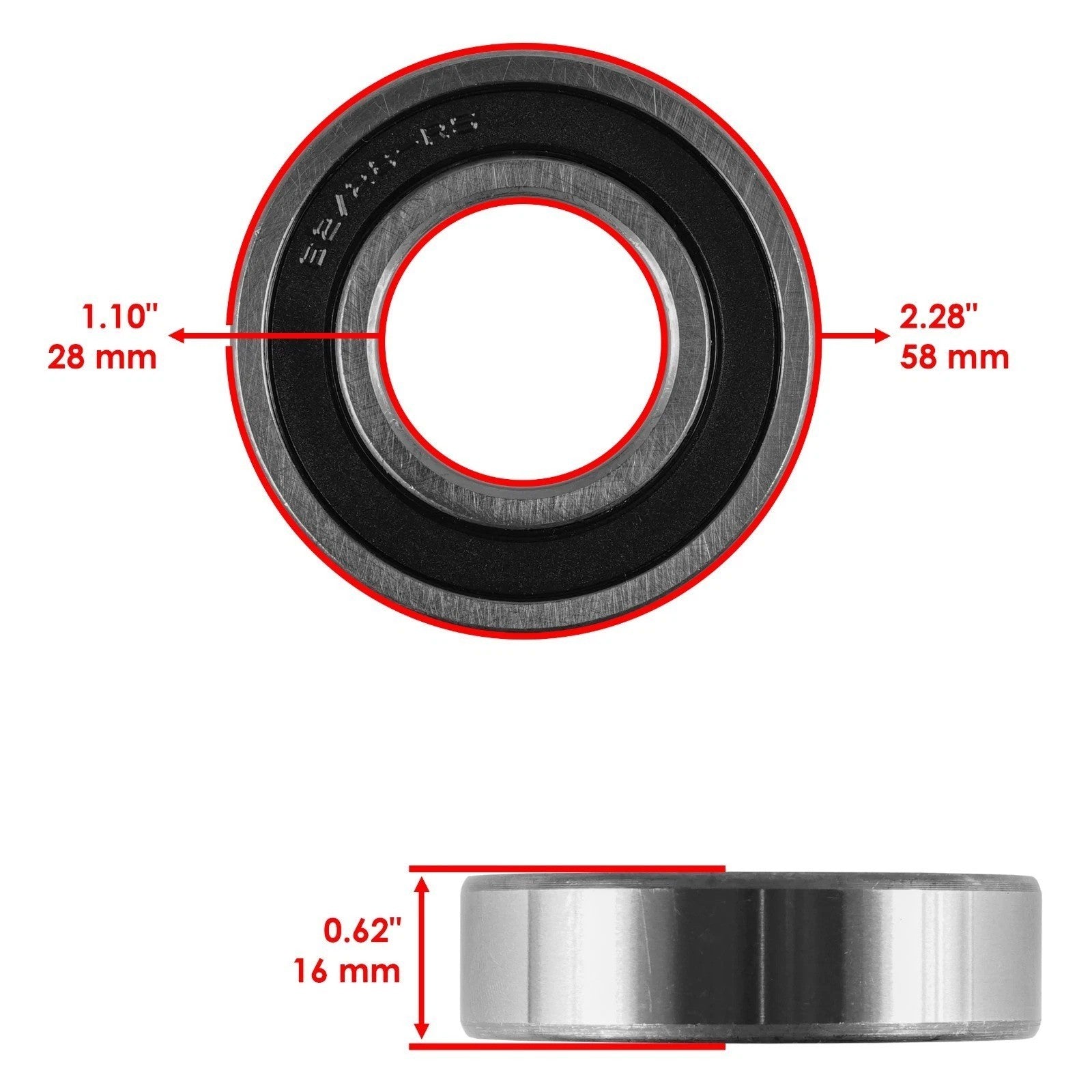 Rear Wheel Ball Bearings Seals Kit for Yamaha Timberwolf 250 YFB250 2WD 1992-95