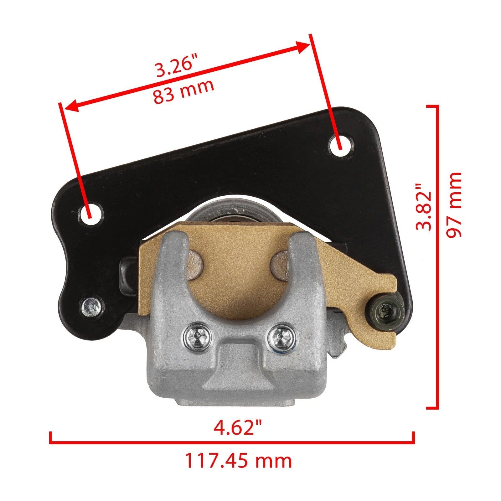 For Yamaha Rear Brake Caliper W/ Pads Grizzly 400 450 YFM400FG YFM450FG 4X4 2007