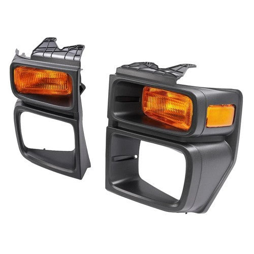 For Ford E150 E250 E350 2008-2014 Headlight Trim Bezels Left & Right Side