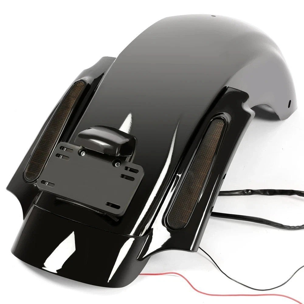 LED Black Rear Fender System For Harley Touring Street Electra Road Glide 09-13