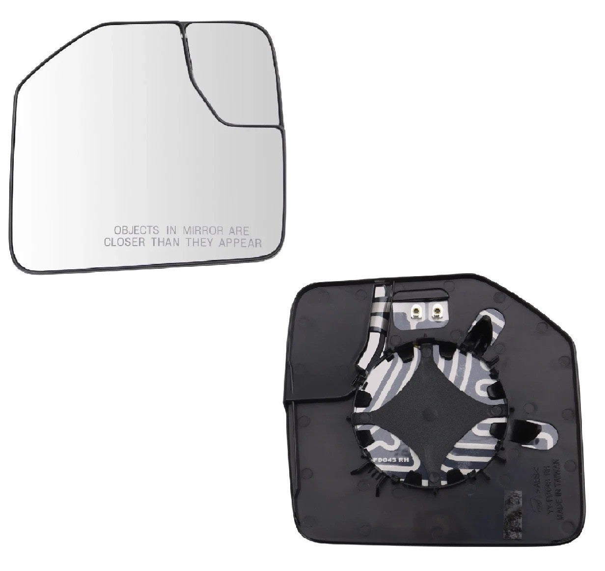 Right Mirror Glass Clear without Blind Spot Indicator Fits 2021-2024 Ford Bronco