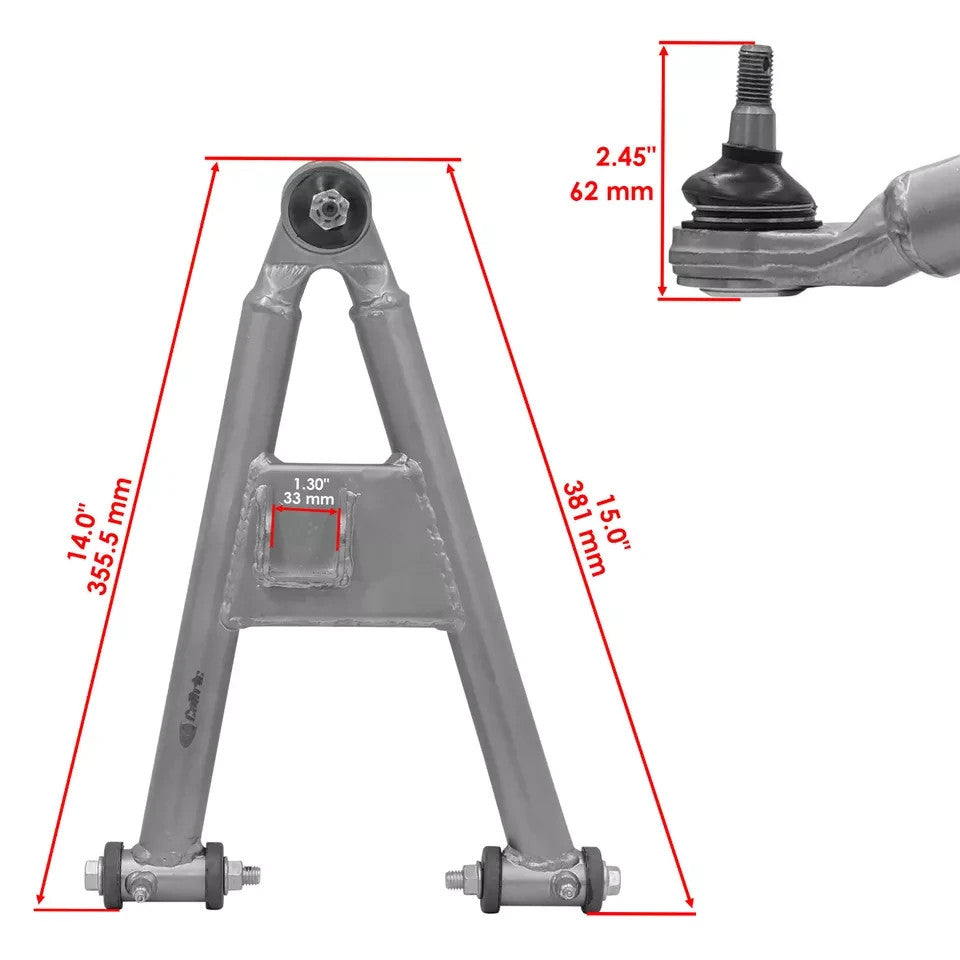 Front Upper and Lower A-Arm Set for Yamaha Banshee 350 YFZ350 1991-2003