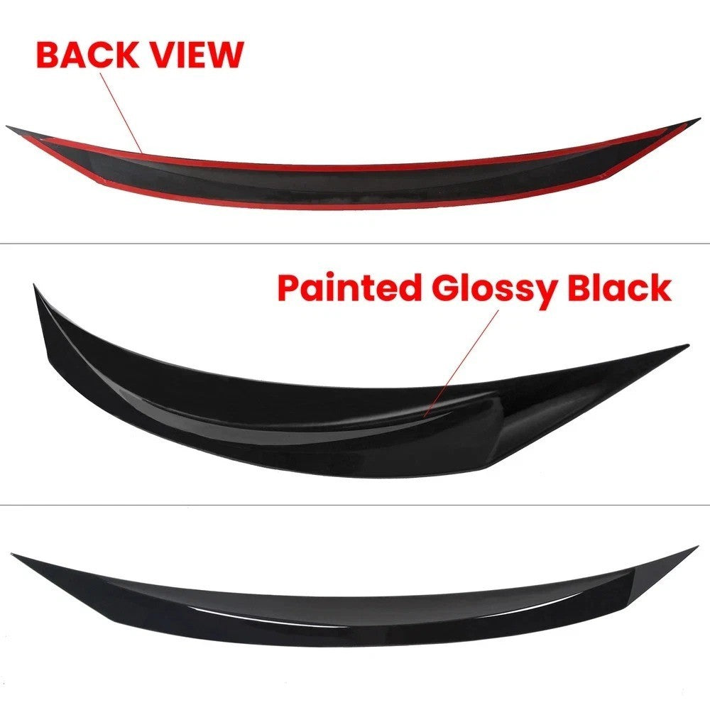 Gloss Black Front Bumper Hood Upper Trim Nose Cover For Honda Civic 2016-2021