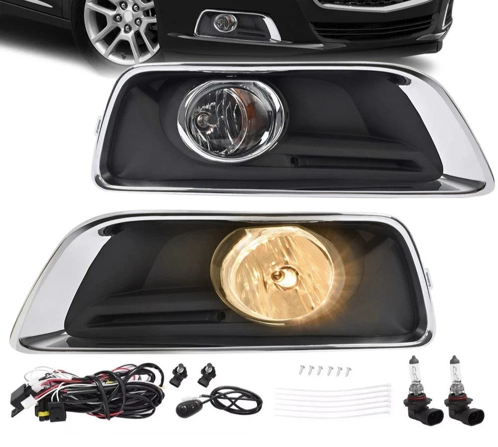 For Chevrolet Malibu 2013-2016 Fog Lights Driving Bumper Lamps w/Switch W/ Bulbs