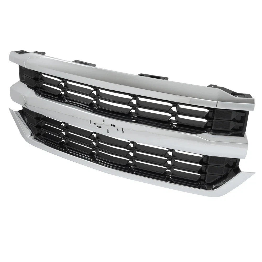 Front Upper Grille Chrome For 2016-2019 2016 Chevrolet Silverado 1500 Grill
