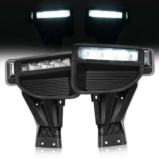 LED Clear Fog Lights Lamp w/Switch Wiring For Ford F250 F350 Super Duty 2020-22