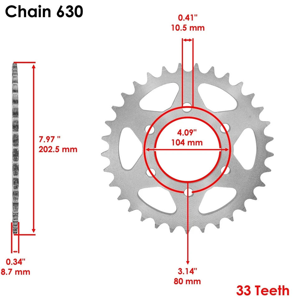 Drive Chain & Sprockets Kit for Kawasaki KZ1000A KZ1000B KZ1000D KZ1000G