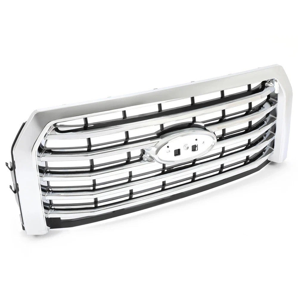 For Ford F-150 2015-2017 ABS Chrome Front Upper Bumper Grille #FL3Z-8200-EA