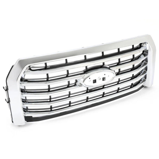 For Ford F-150 2015-2017 ABS Chrome Front Upper Bumper Grille #FL3Z-8200-EA