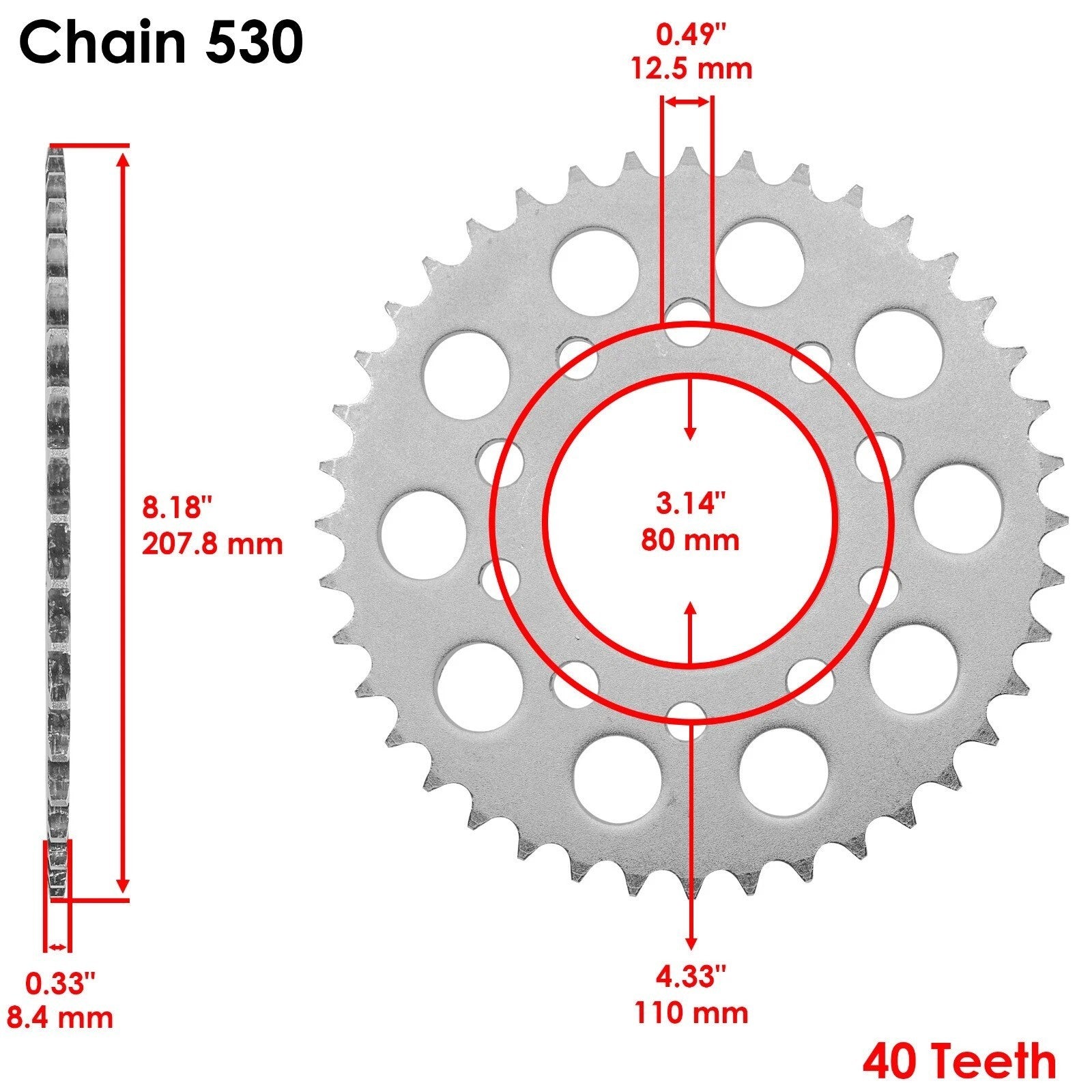 Black Drive Chain And Sprocket Kit for Honda VF750C Magna 750 1994-2004
