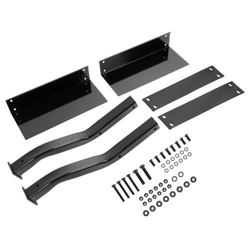HECASA Universal Rear Half Fender Mounting Bracket Heavy Duty Black Pair