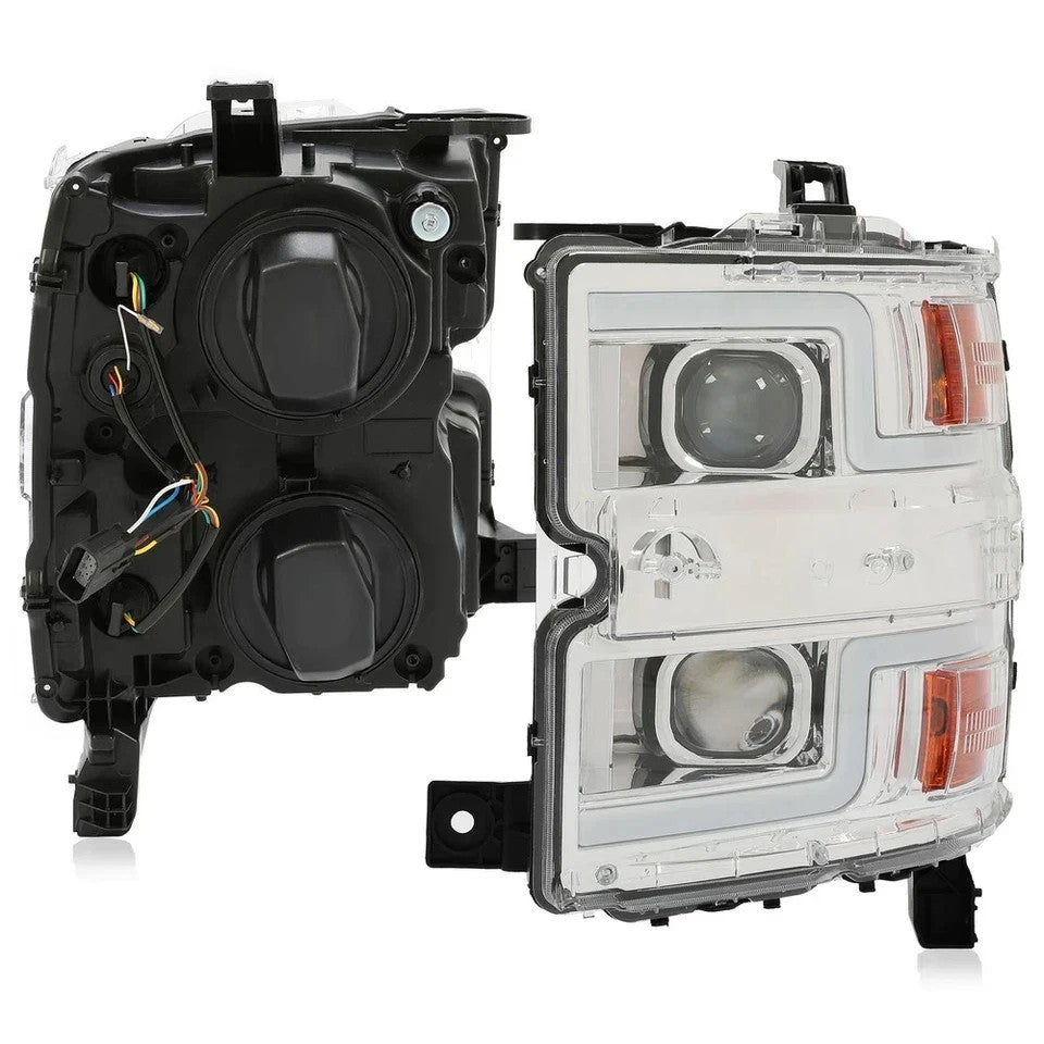 DRL LED Projector Headlights For Chevy Silverado 2500HD 3500HD 2015-19