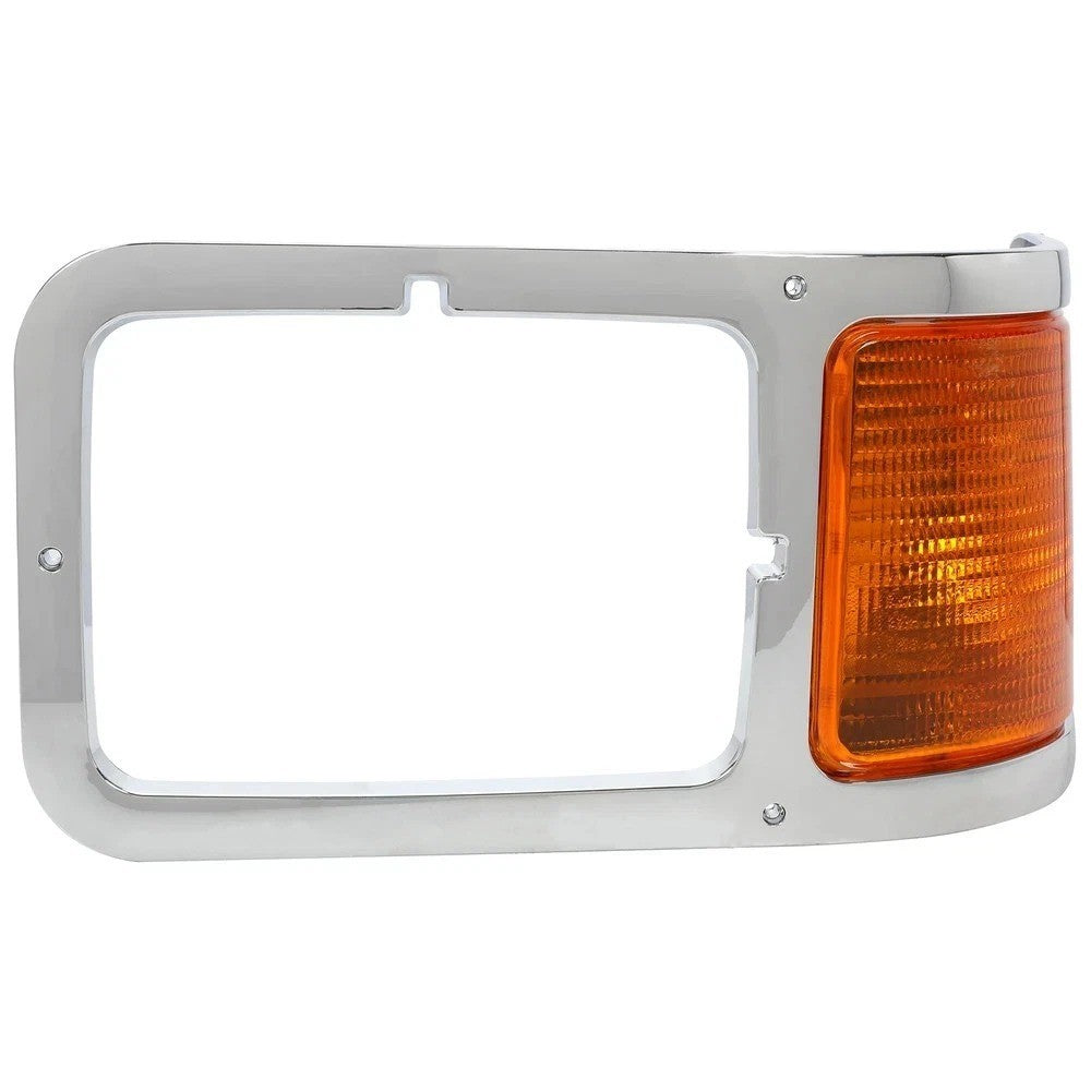Left Headlight Bezel Trim+Corner Signal Light Lens For 2000-2015 FORD F650 F750