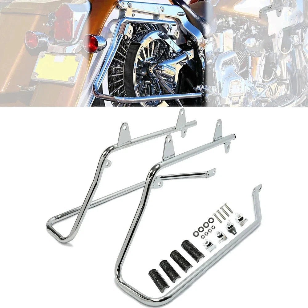 5" Stretched Hard Saddle Bags Conversion Brackets Kit For Harley Softail Deluxe