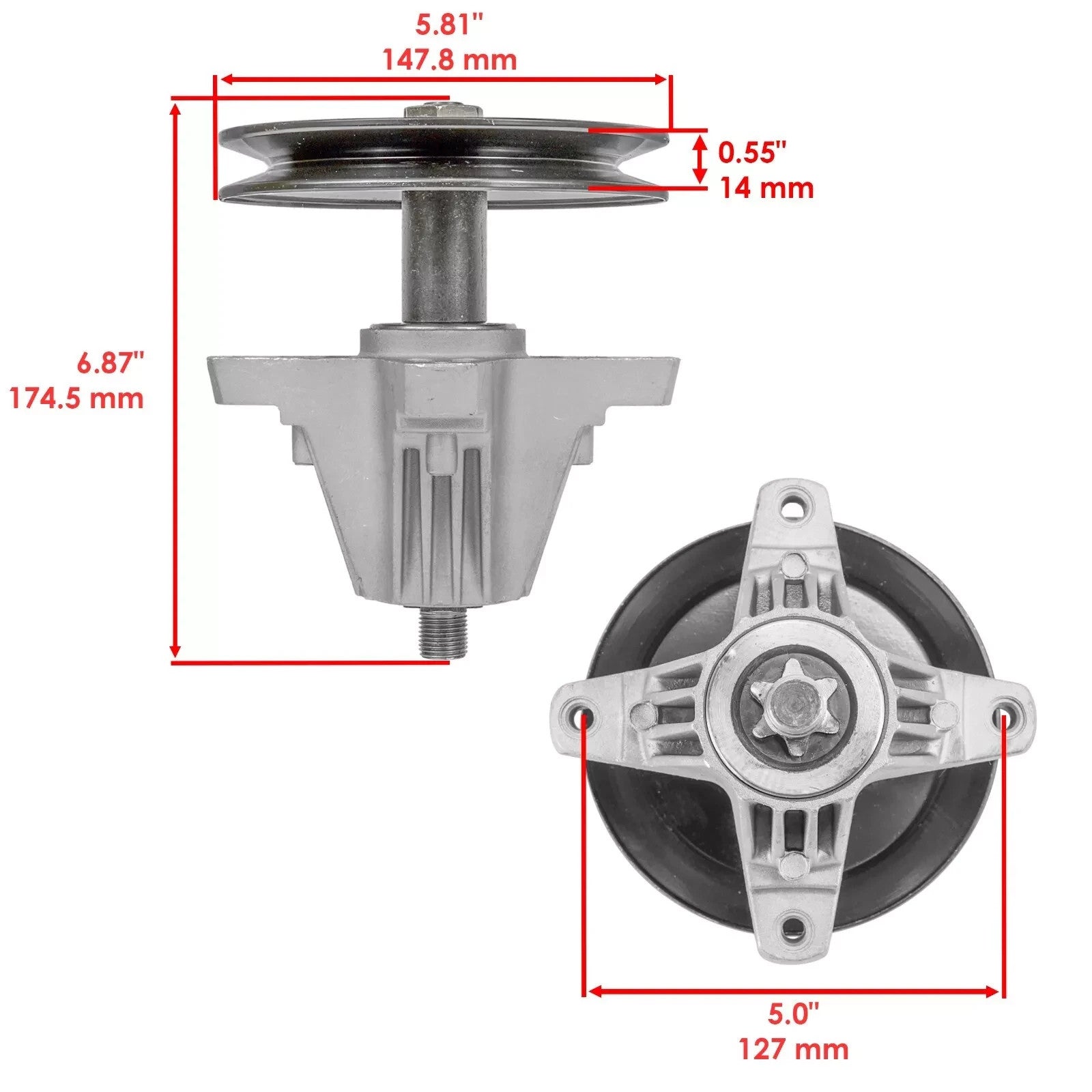 Spindle Assembly For Troy-Bilt 13A277BS066 13A877BS066 13A877BS266 Pony 42"