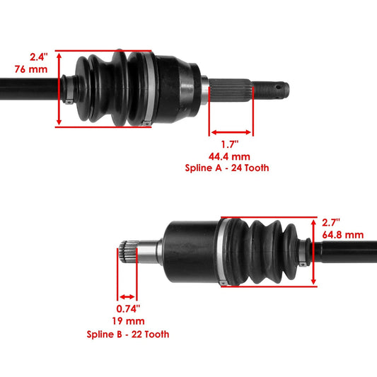 Front Left and Right CV Axle for John Deere AM148393 AM145189 AM140129 AM145326