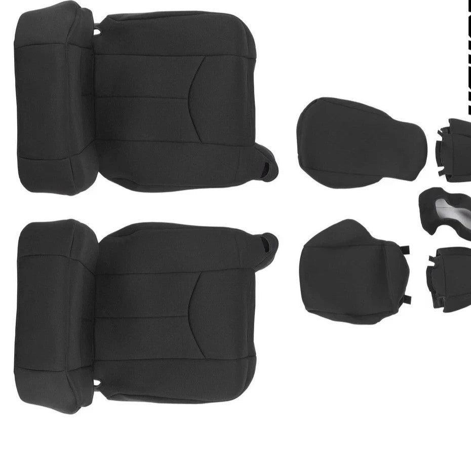 HECASA For Chevy Silverado/ GMC Sierra 1500 1999-2006 Front Seat Cover Cloth