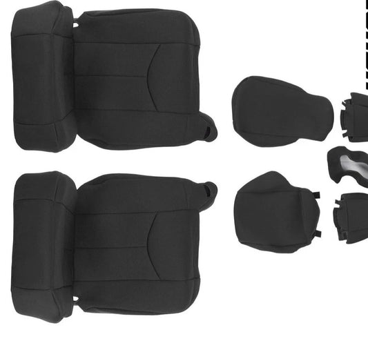 HECASA For Chevy Silverado/ GMC Sierra 1500 1999-2006 Front Seat Cover Cloth