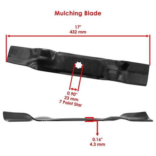 Caltric Deck Blade w/Nut For John Deere LA155 LA165 S140 S160 S170 48" Tractor