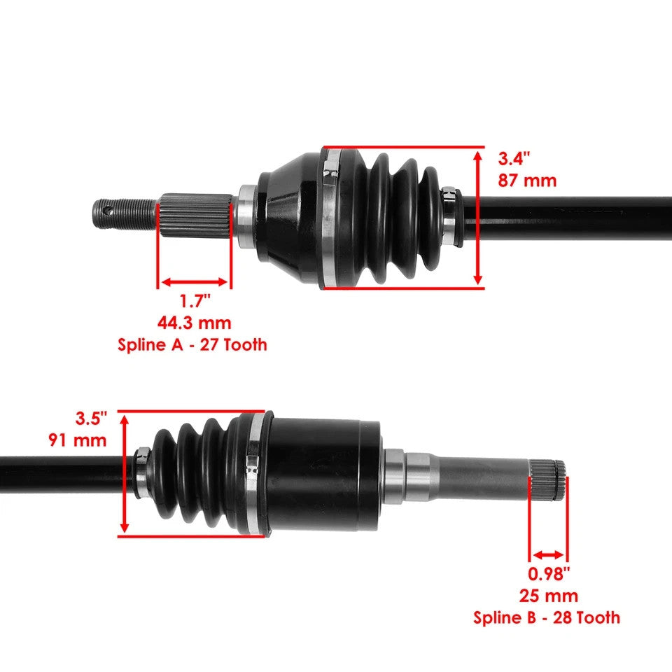 for John Deere Gator XUV 825i 4X4 GAS PC9958 Rear Left and Right CV Joint Axles