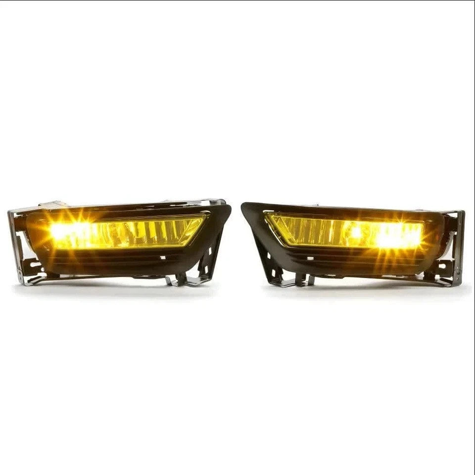 Bumper Driving Fog Lights w/Bulbs For Honda Accord Sedan 2013-2015 Amber Lens