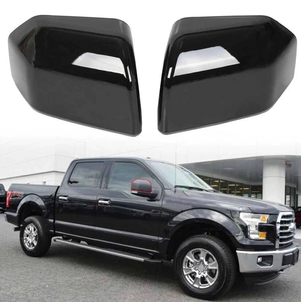 Gloss Black Top Half Mirror Covers For 2015 2016 2017 2018 2019 2020 Ford F150