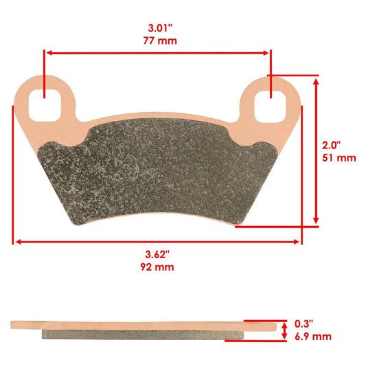 Brake Pads for Polaris RZR XP 900 2011-2014 Utv Rear Brake Pads