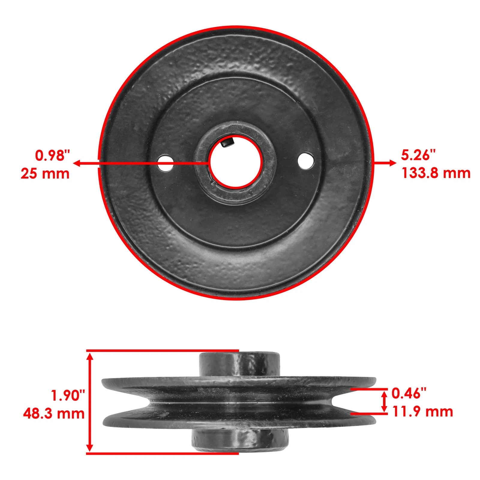 Caltric AUC11772 AM141538 Engine Pulley For John Deere X350 X354 X360 X370