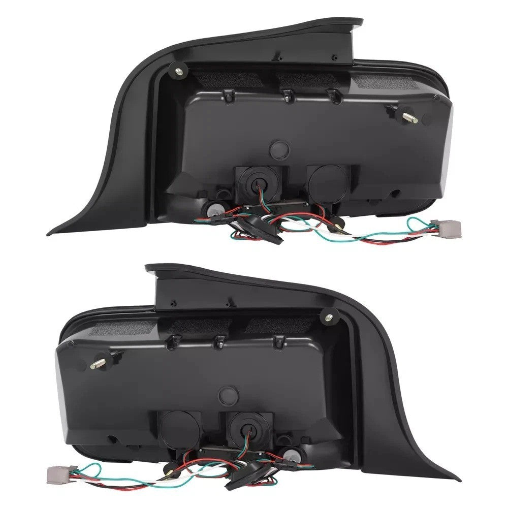 HECASA LED Tube Tail Lights For Ford Mustang 2005-2009 Smoked Signal Brake Lamps