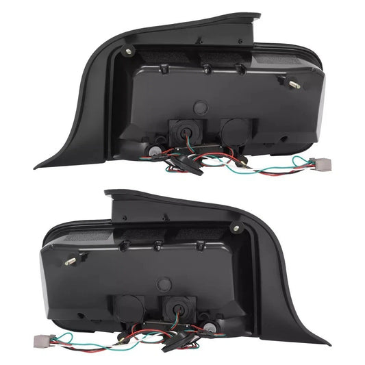HECASA LED Tube Tail Lights For Ford Mustang 2005-2009 Smoked Signal Brake Lamps