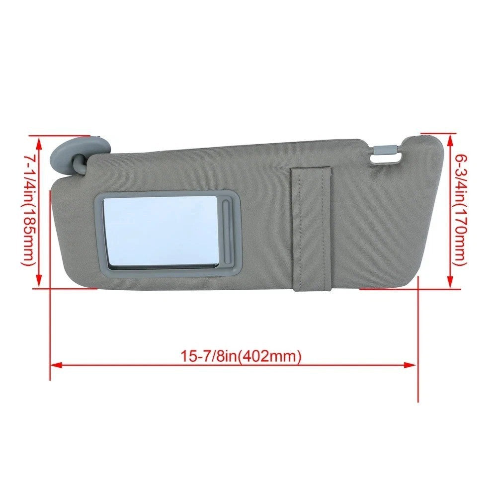 For Toyota Camry 2007-2011 Right Passenger Side Sun Visor Gray With Sunroof