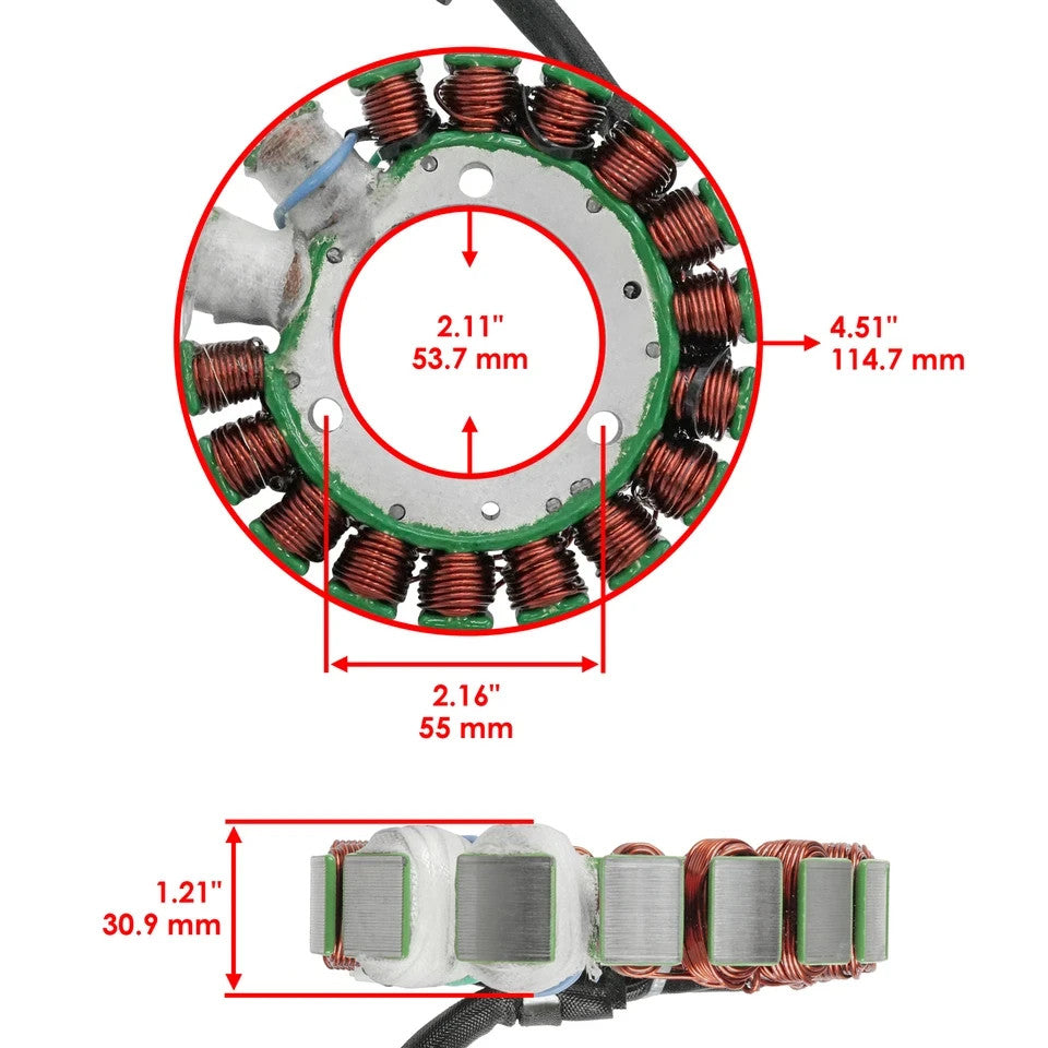 Stator and Gasket fits Honda TRX350 FourTrax 350 4x4 1986 1987 Except TRX350D