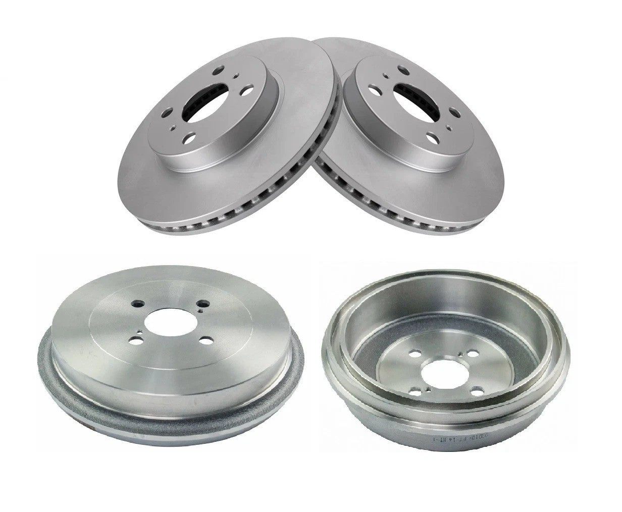 Front & Rear Brake Rotors Set Premium G-Coated Fits Scion Toyota