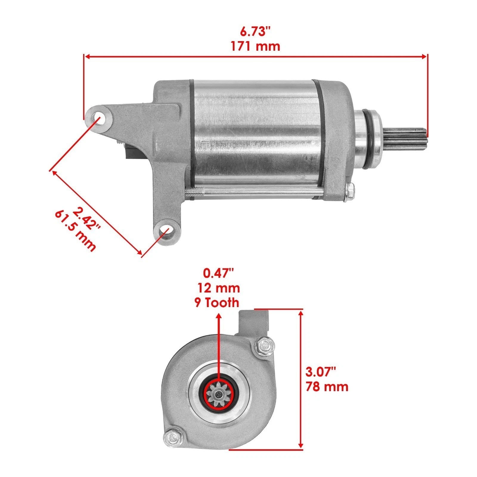 Starter For Honda CBR600RR 2007-2025 CCW PMDD 12 Volt