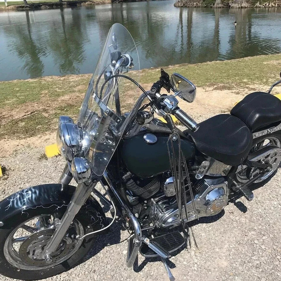 26" Front Windshield Windscreen For Harley Heritage Softail Classic FLS 2000-17