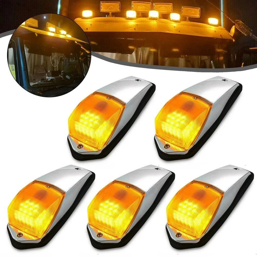 5x 31LED Top Roof Cab Marker Lights Clearance Running Light For Peterbilt Amber