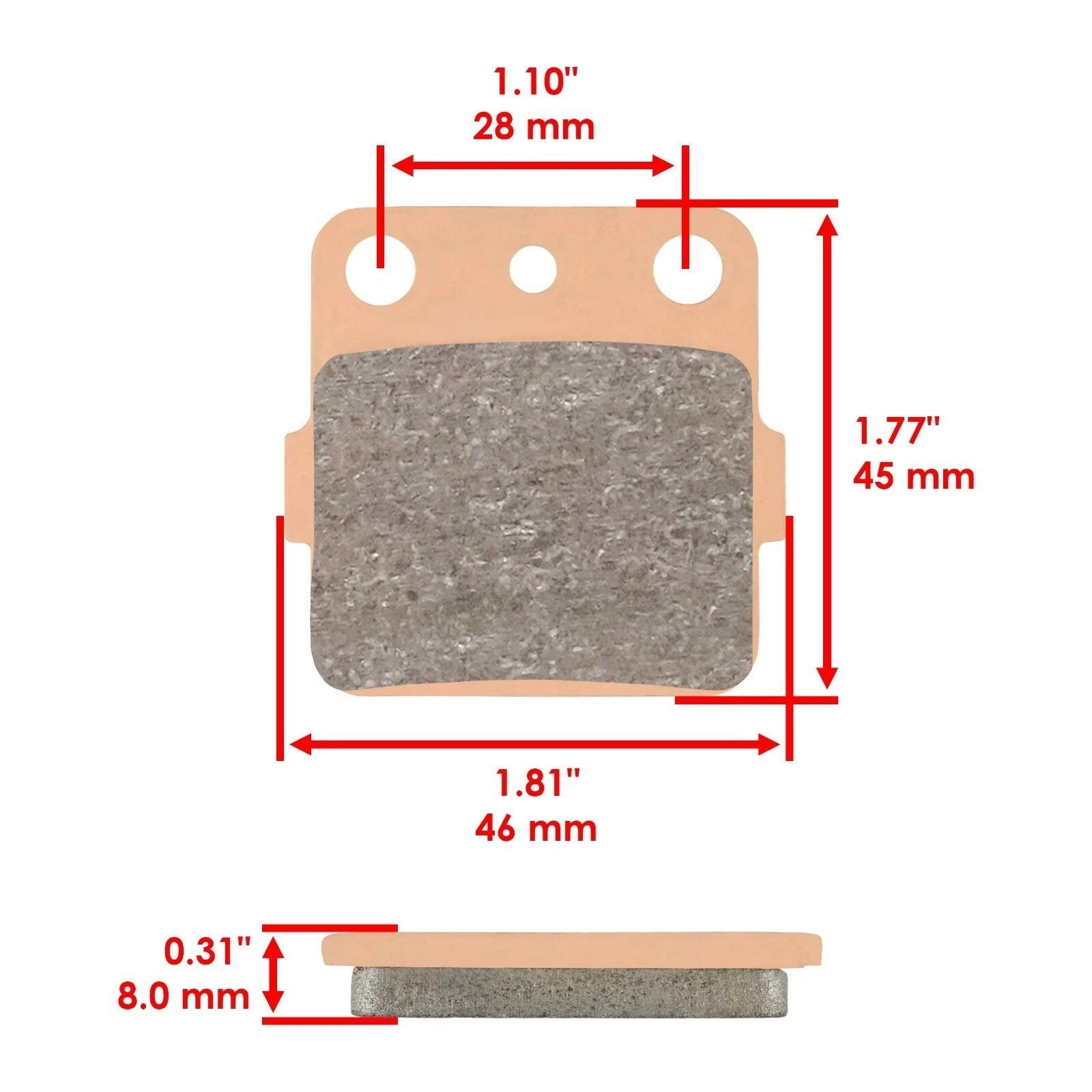 Brake Pads for Honda 420 TRX420FA TRX420FPA Fourtrax Rancher Front Rear 09-17