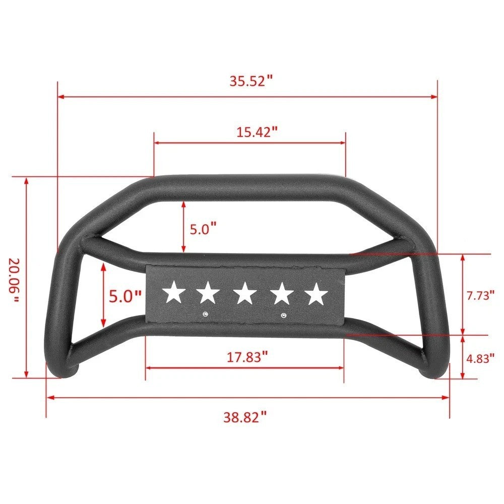 For Toyota Tacoma 2005-2023 Push Front Bumper Grille Guard Textured Bull Bar