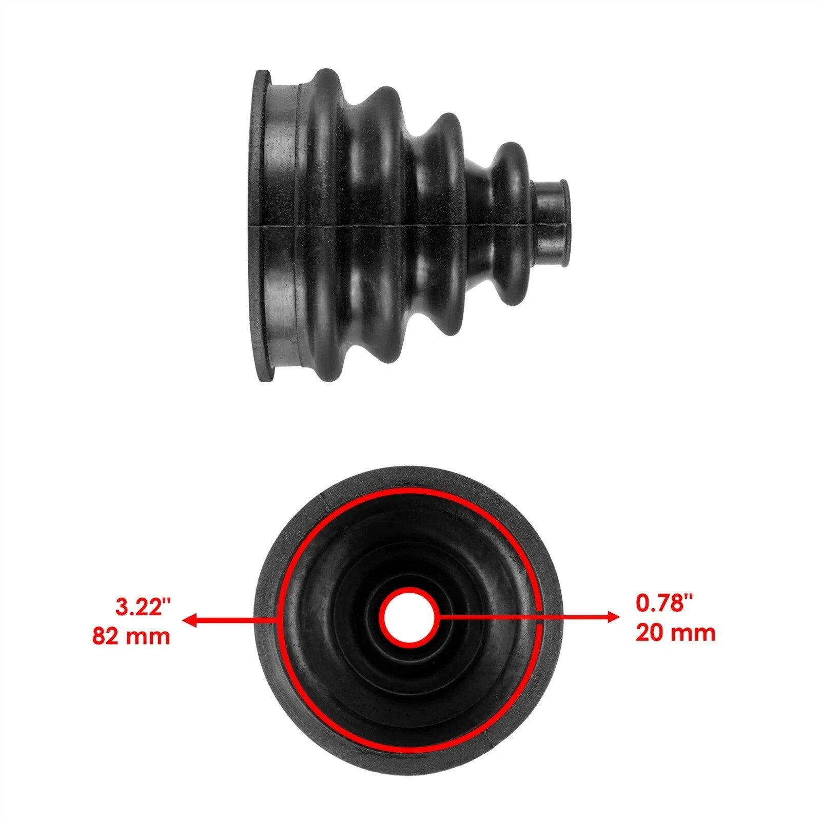 Fits John Deere XUV620i XUV625i Gas Rear Axle Inner Outer CV Boot Kit 2 Sets