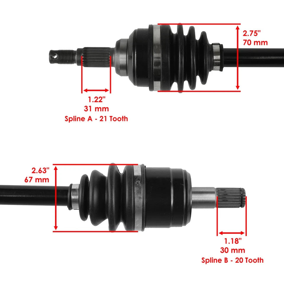 for Honda TRX400FW Foreman 400 4X4 95-2001 Front RH /LH CV Joint Axle w/ Bearing