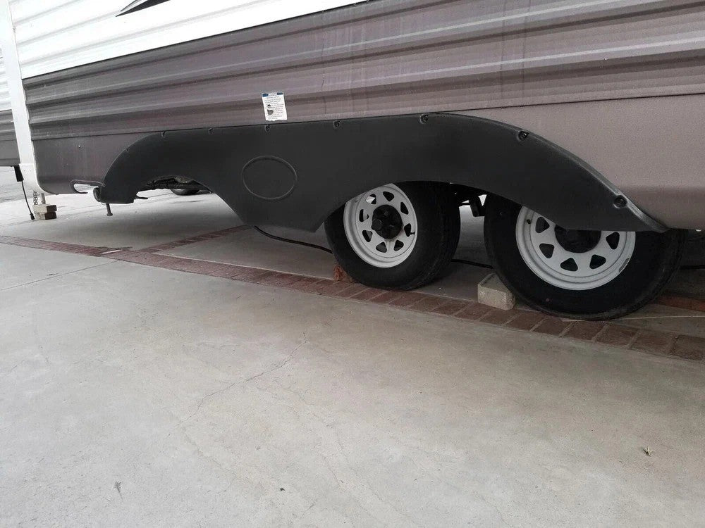 HECASA 2 Tandem Pair Black Trailer Fender Skirt For RVs Campers And Trailers Set