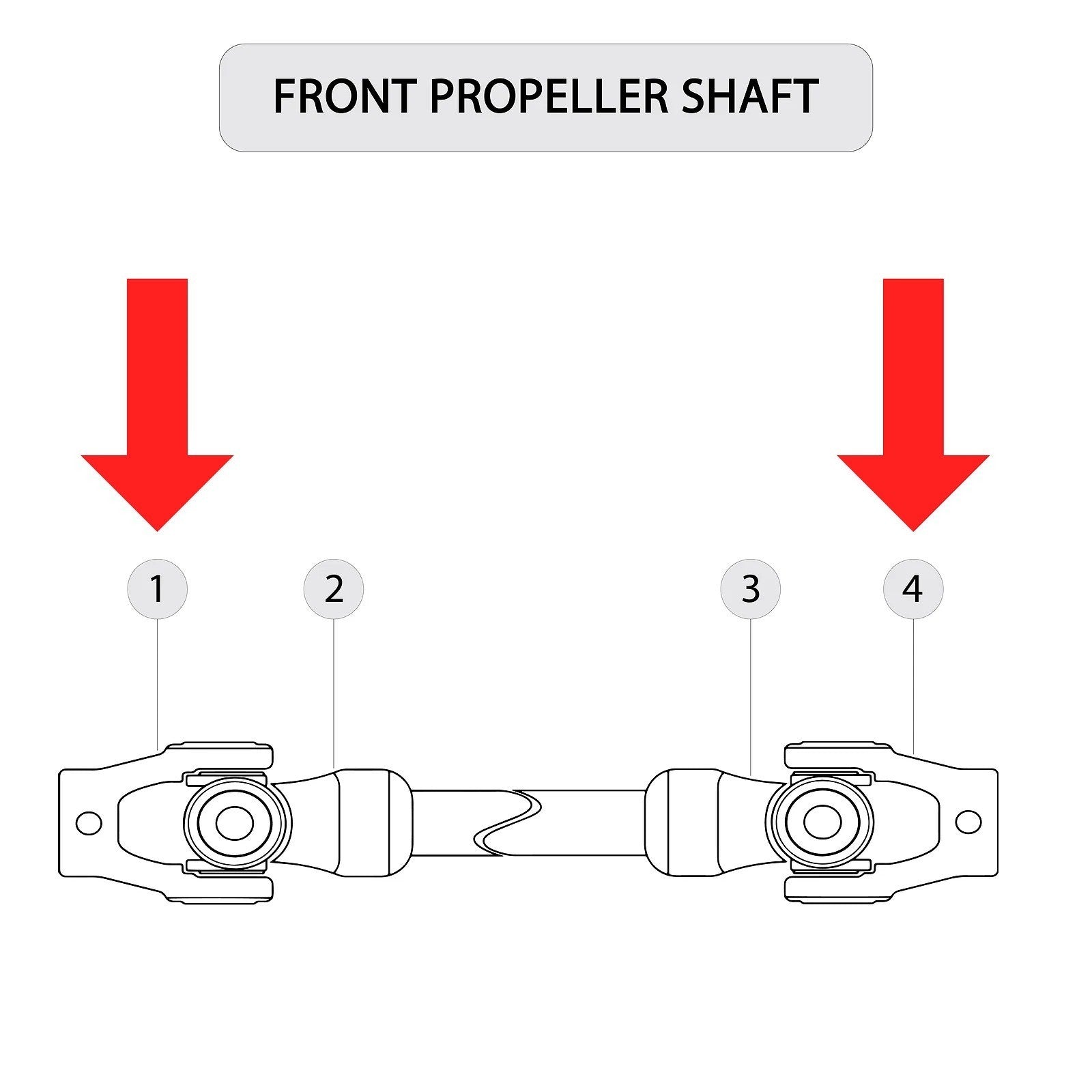 Front Propeller Shaft Yoke for Polaris RZR XP 900 2011 2012 2013 3260133 3235619