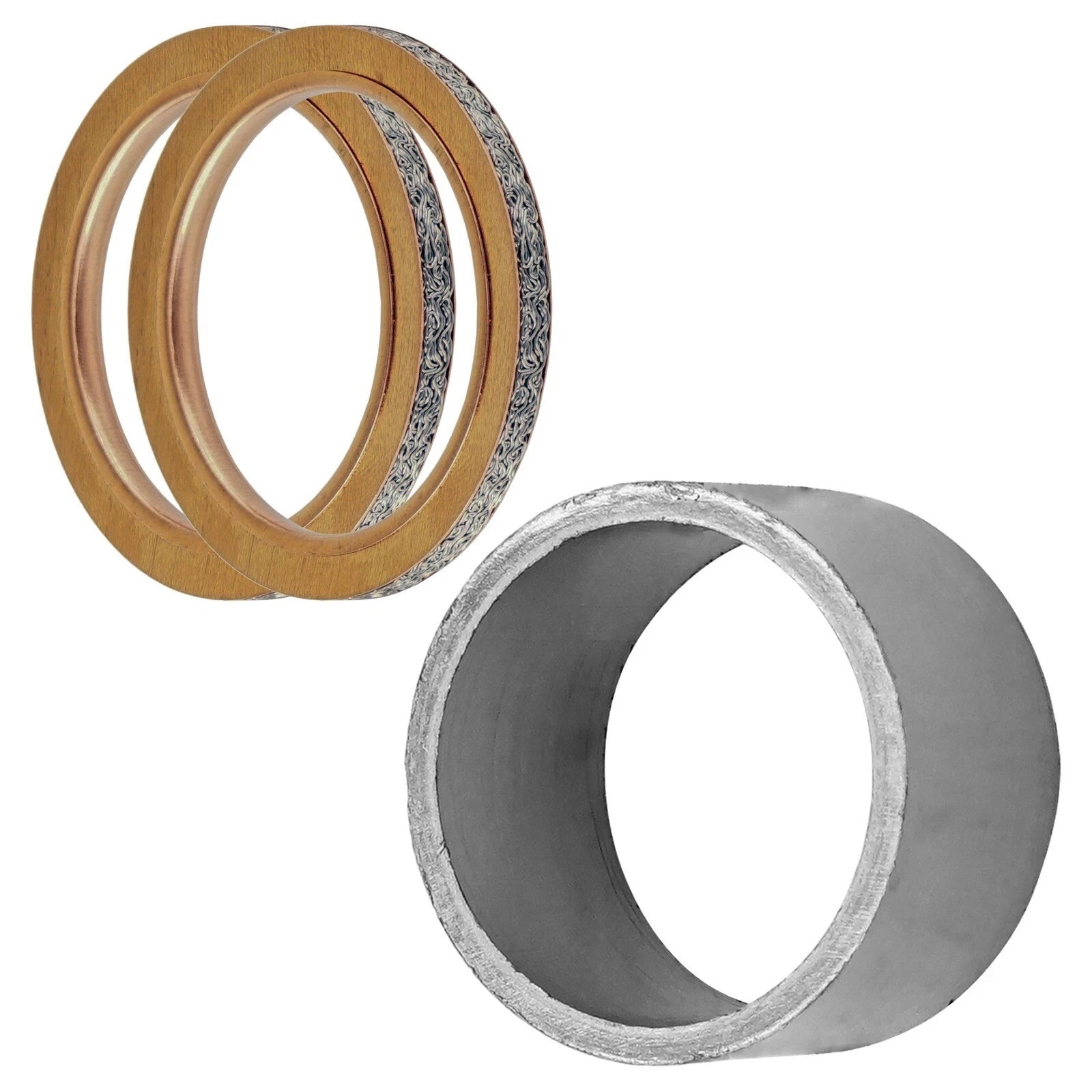 Exhaust Pipe Muffler Gaskets for Yamaha Grizzly 660 YFM660F 4X4 2002-2008