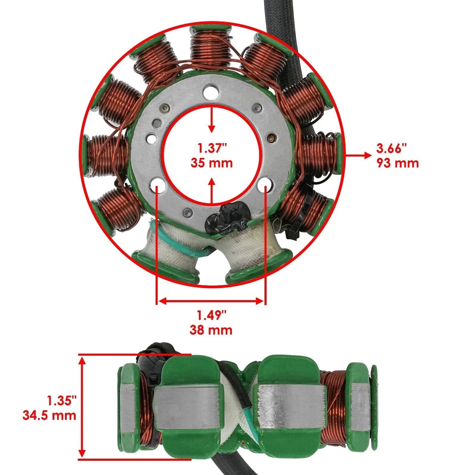 Stator for Honda CMX-250C CMX-250C2 CMX-250X Rebel 250 1996 1997 1999 2000-2016