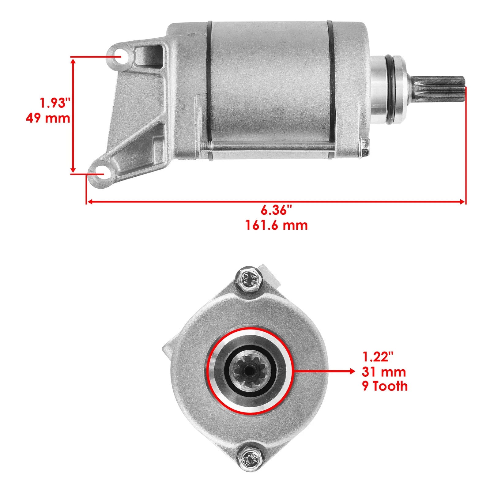 Starter for Yamaha YFZ450R / YFZ450R SE 449cc Engine 2009-2025 Starter Motor