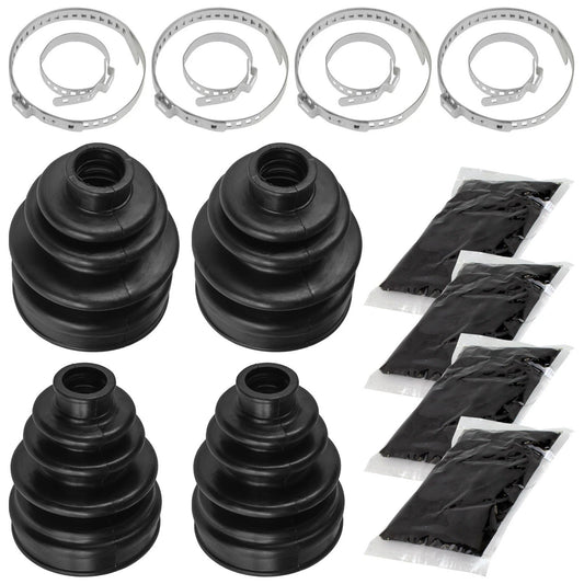 2 Rear Axle Inner Outer CV Boot Kit for Yamaha Grizzly 350 YFM350F 4X4 Irs 07-11