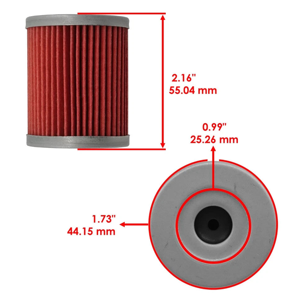 Oil Filter for Arctic Cat 250 2X4 1999-2005  250 4X4 2001-2005 3-Pack 3436-005