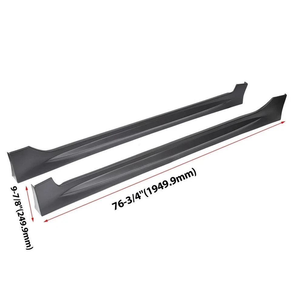 For 2006-2011 Honda Civic 4 Door Sedan Mug Pair LH RH Side Skirt Unpainted ABS