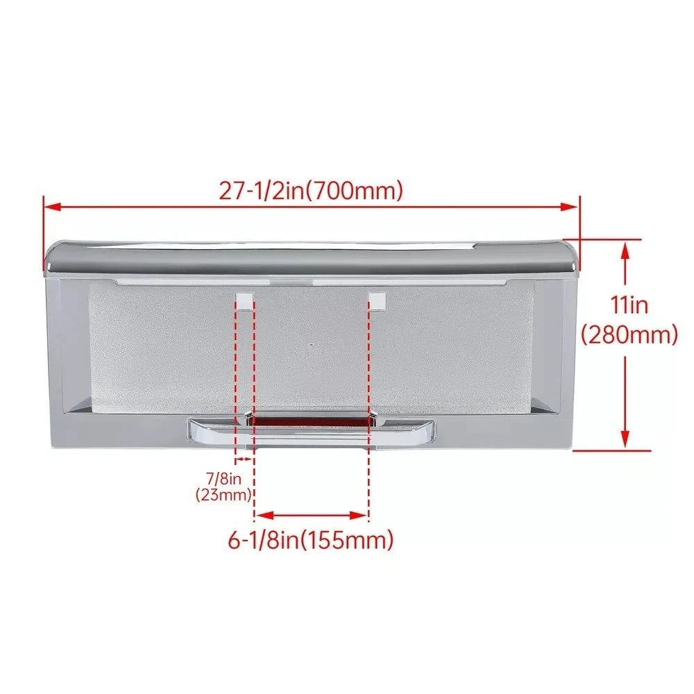 Rear License Plate Cap Trim Cover Frame W/ Handle For HUMMER H2 SUV 03-05 Holder
